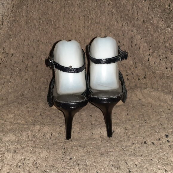 VIA SPIGA-V-LIV-Black Leather Strappy/Ankle Strap Sandal-Sz 8M-Near Mint - Picture 6 of 8